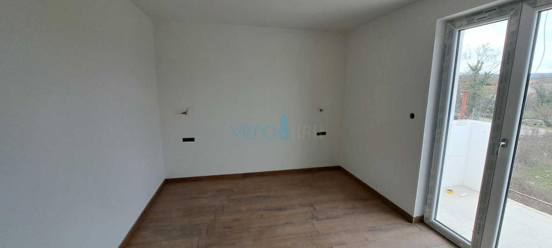 Malinska, weitere Umgebung, Zwei-Zimmer-Wohnung mit Wohnzimmer im Bau, zu verkaufen