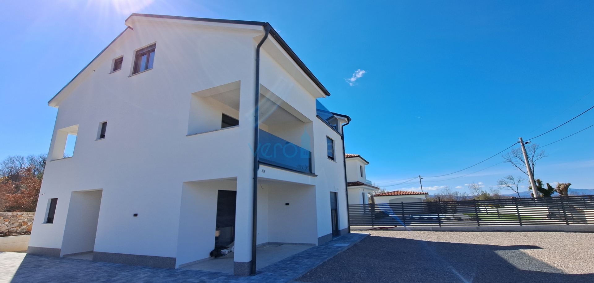 Malinska, wider surroundings, Newly built detached house 170 m2 with a beautiful view of the sea, for sale