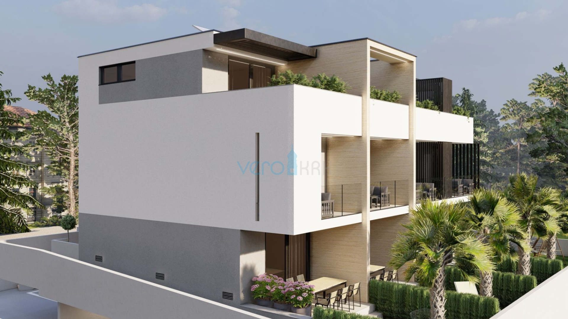 City of Krk, center, luxury apartment 90m2, garage, terrace