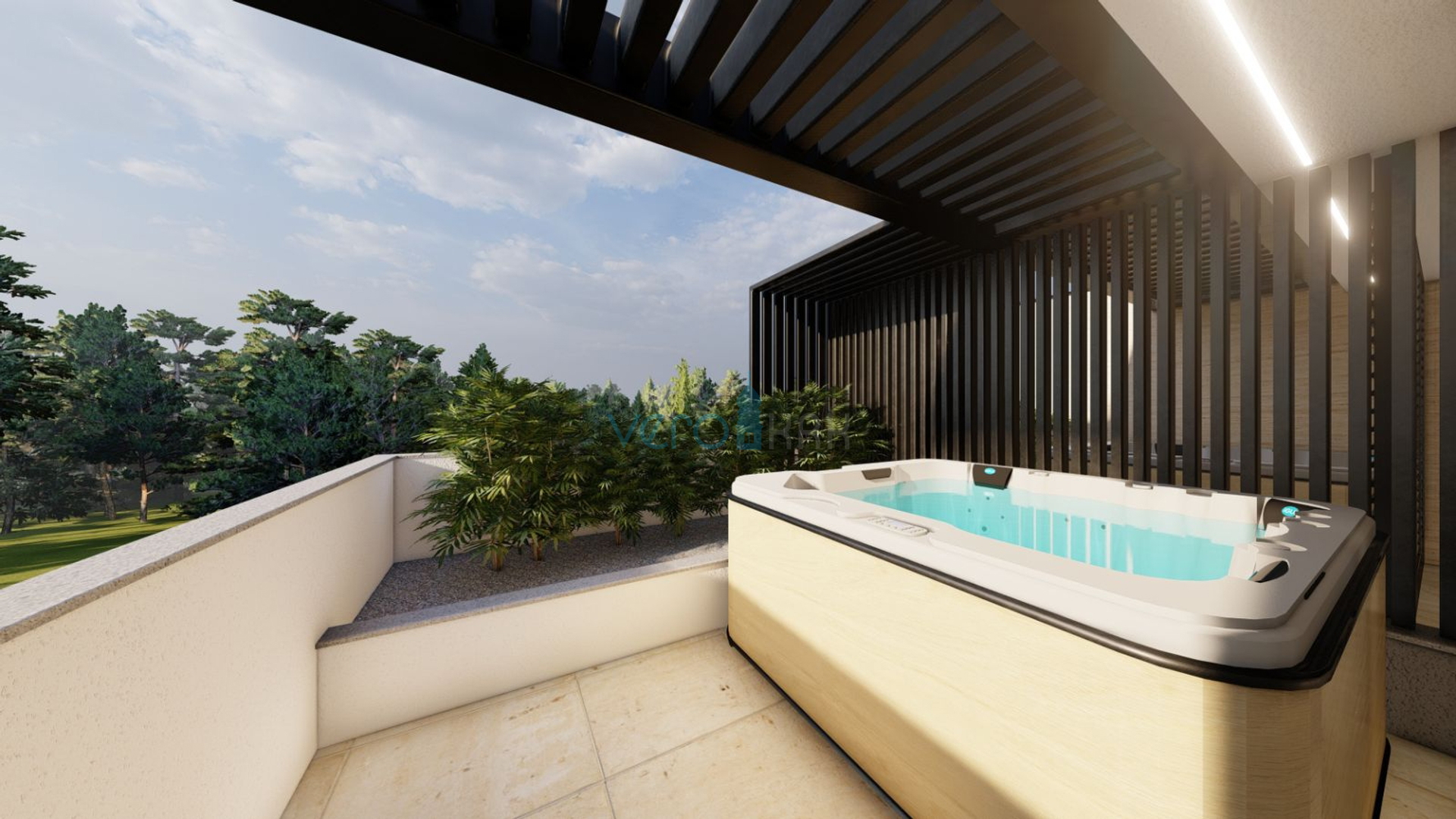 City of Krk, center, luxury apartment 90m2, garage, terrace