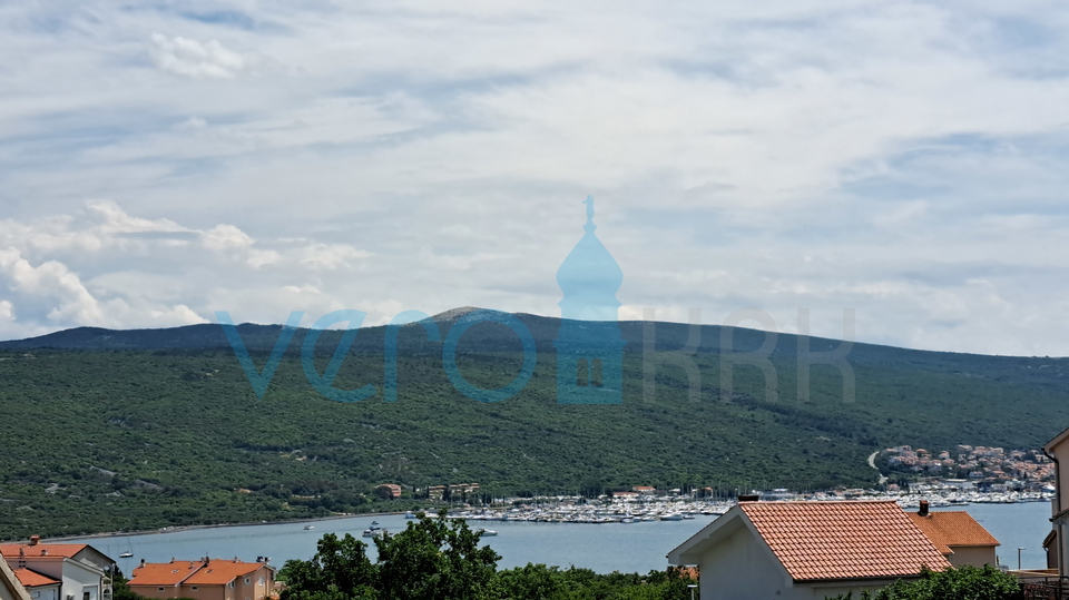 Grad Krk, okolica, novi duplex stan 84 m2 sa terasom i panoramskim pogledom na more. prodaja