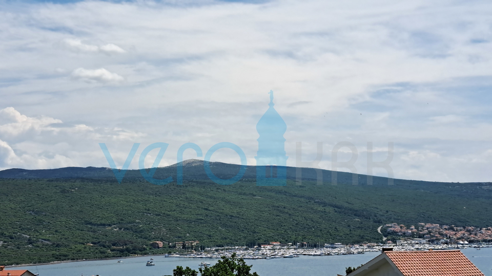 Grad Krk, okolica, novi duplex stan 84 m2 sa terasom i panoramskim pogledom na more. prodaja