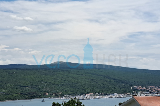 Grad Krk, okolica, novi duplex stan 84 m2 sa terasom i panoramskim pogledom na more. prodaja