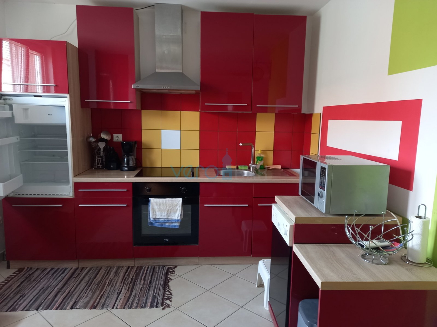 Krk, Stadt, Wohnung 84m2 mit Garten, Meerblick, zu verkaufen
