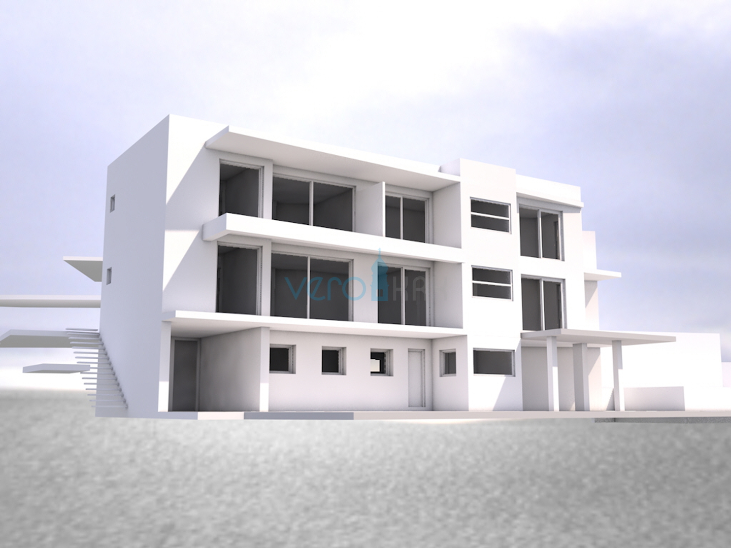 Kvarner, Novi Vinodolski, Klenovica - parcela 566m2, kuća s bazenom, pogled na more, prodaja