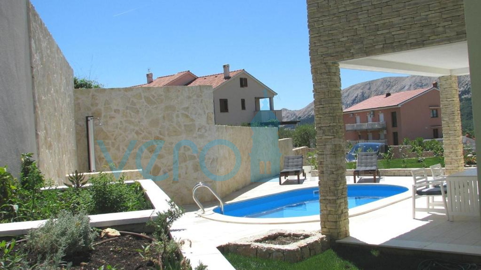 Baška, surroundings, semi-detached house with pool and sea view, for sale