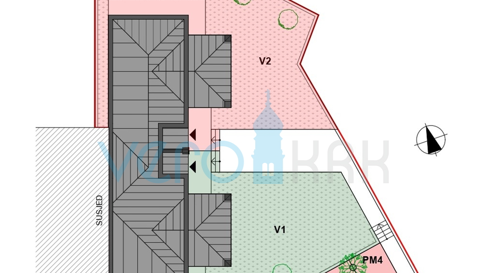 Baška, surroundings, semi-detached house with pool and sea view, for sale