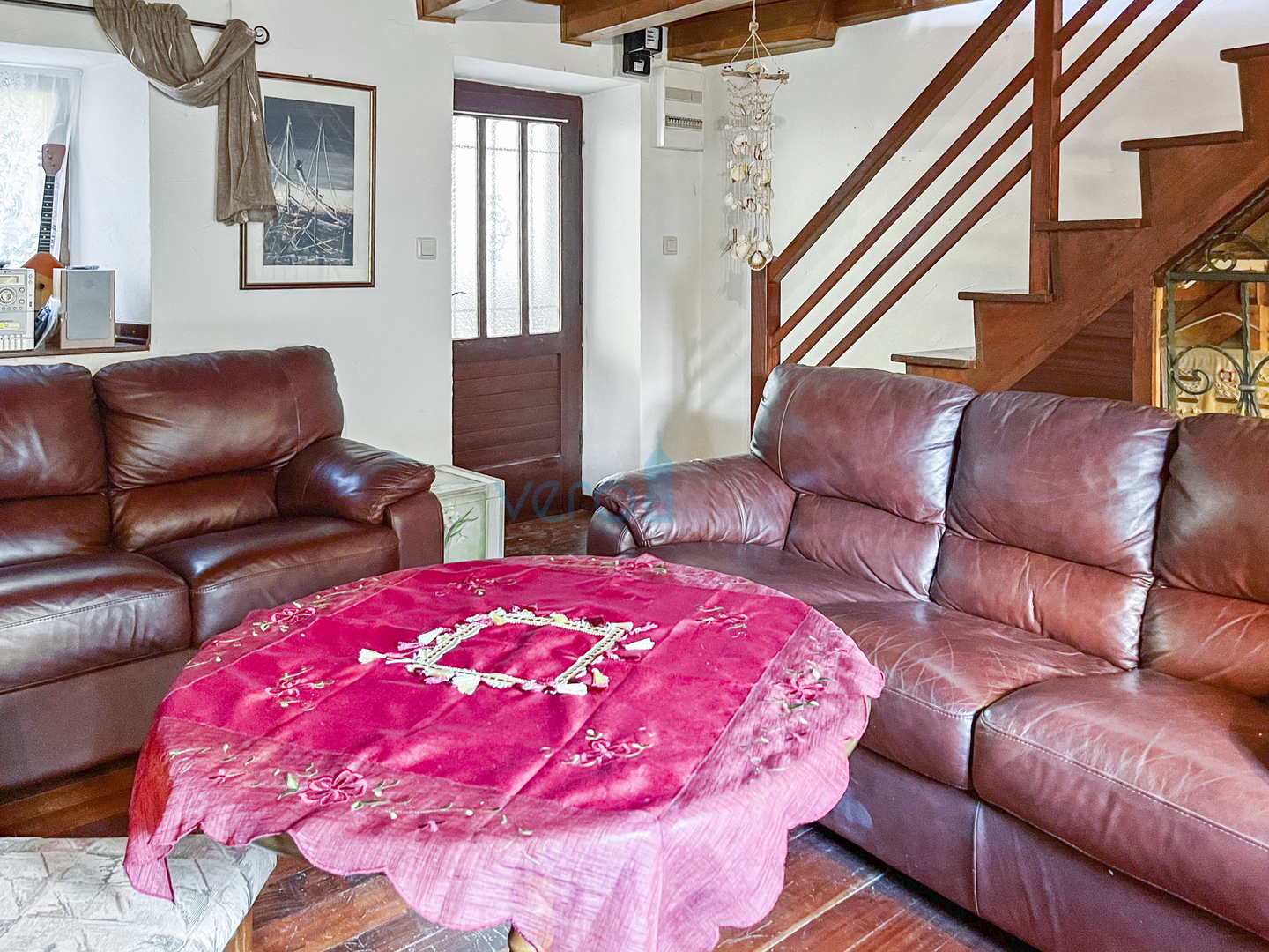 Dobrinj, otok Krk, obnovljena rustikalna kuća, 80m2, pogled, prodaja