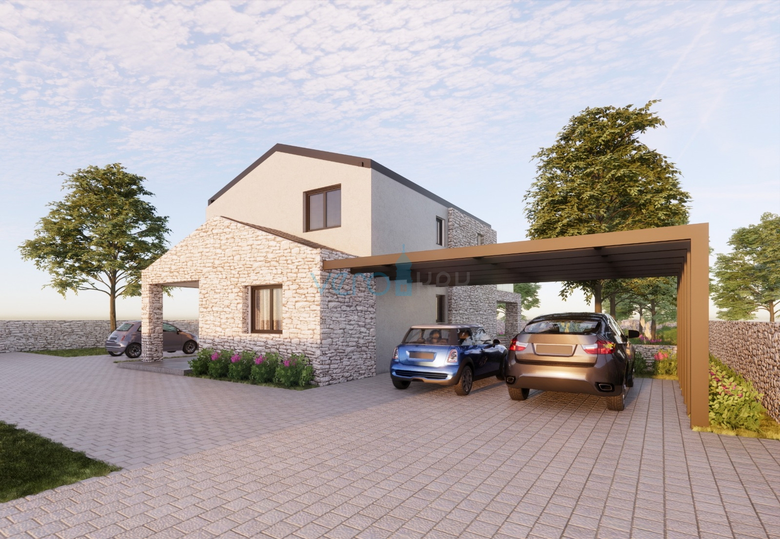 Krk grad, građevinsko zemljište 806m2,  panoramski pogled, projektna dokumentacija, odlična lokacija, prodaja