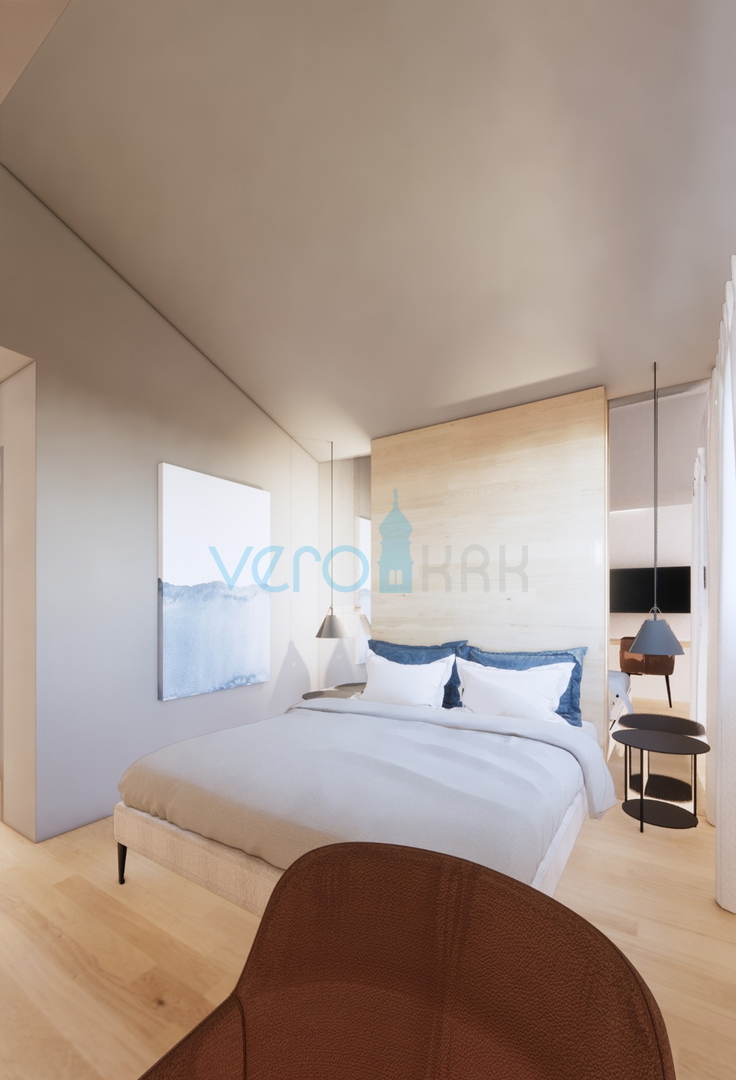 Krk grad, građevinsko zemljište 806m2,  panoramski pogled, projektna dokumentacija, odlična lokacija, prodaja