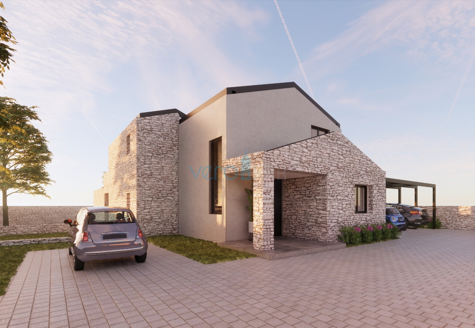 Krk grad, građevinsko zemljište 806m2,  panoramski pogled, projektna dokumentacija, odlična lokacija, prodaja
