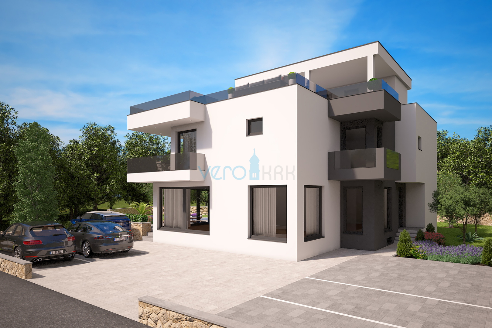 Krk grad, zemljište za građenje, 650m2, centar, prodaja