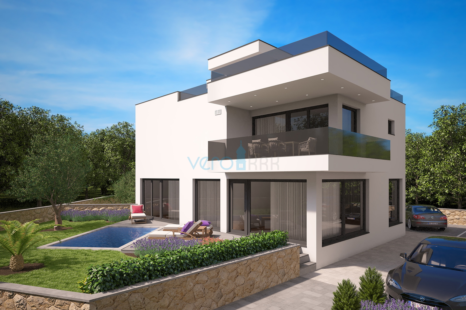 Krk grad, zemljište za građenje, 650m2, centar, prodaja