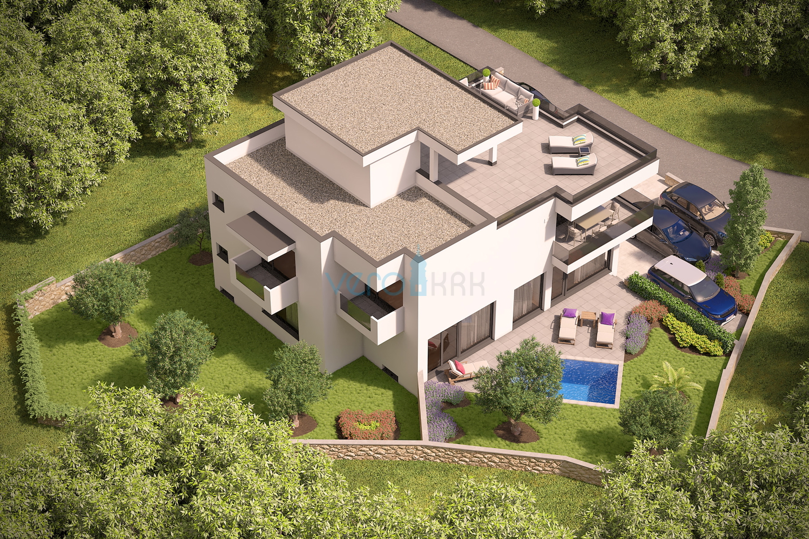 Krk grad, zemljište za građenje, 650m2, centar, prodaja