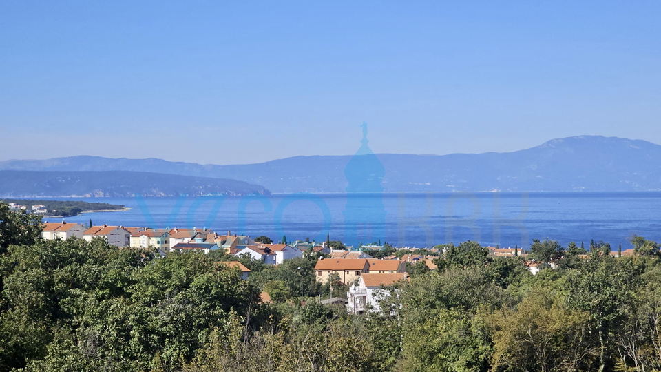 Malinska, okolica, Jednosoban stan 39m2 na drugom katu s pogledom na more, prodaja