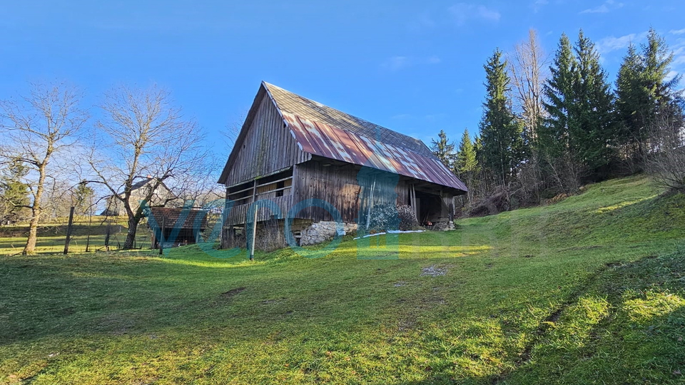 Tršće, okolica, Čabar, goranska kuća 120 m2 sa sjenikom, prodaja