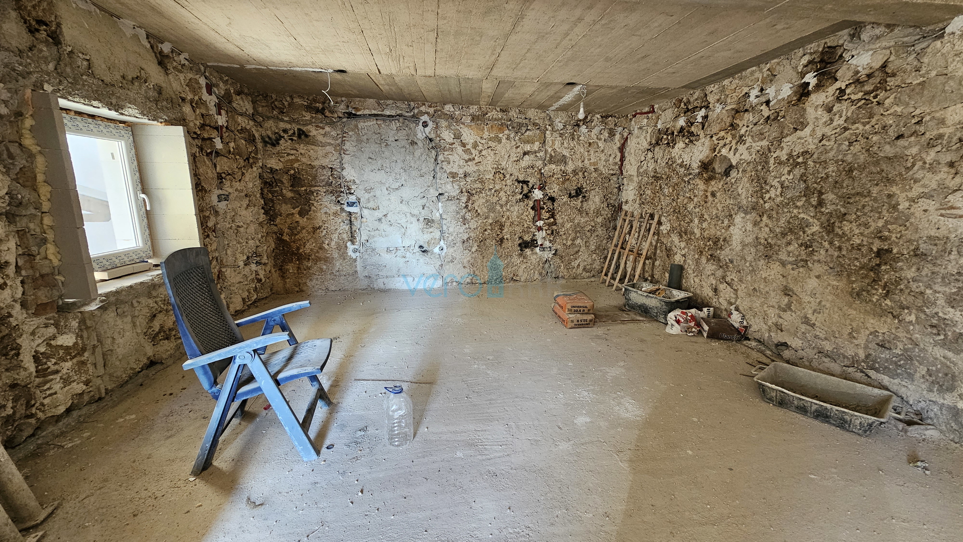 Krk Island, Stara Baška, stone house, detached, 60m to the sea, parking, view, for sale