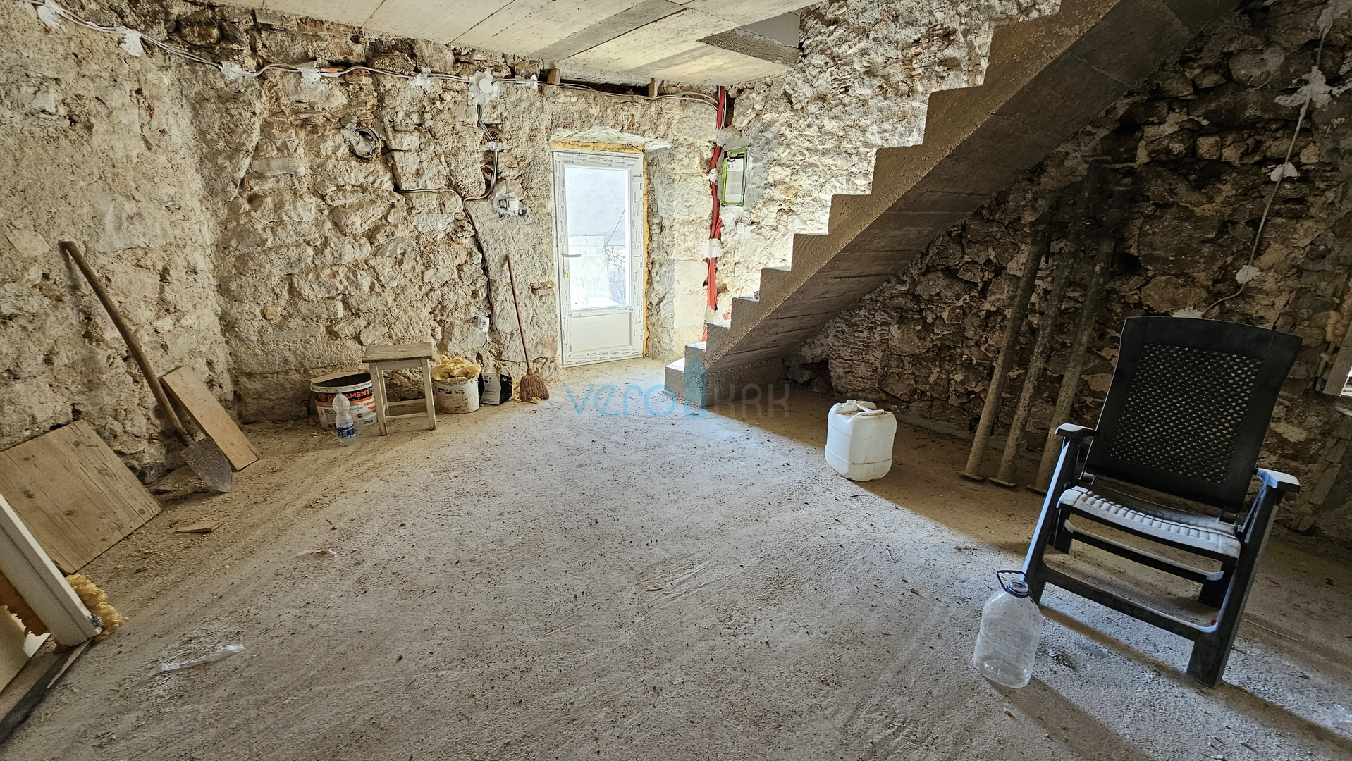 Krk Island, Stara Baška, stone house, detached, 60m to the sea, parking, view, for sale