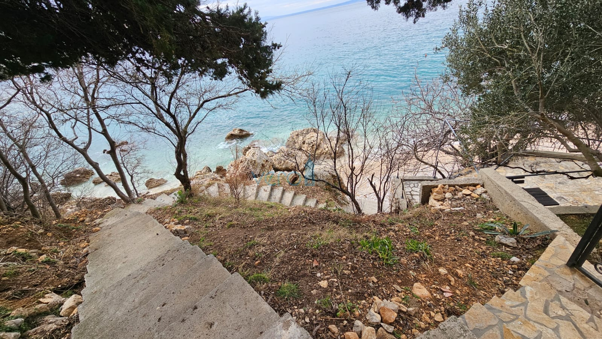Krk Island, Stara Baška, stone house, detached, 60m to the sea, parking, view, for sale