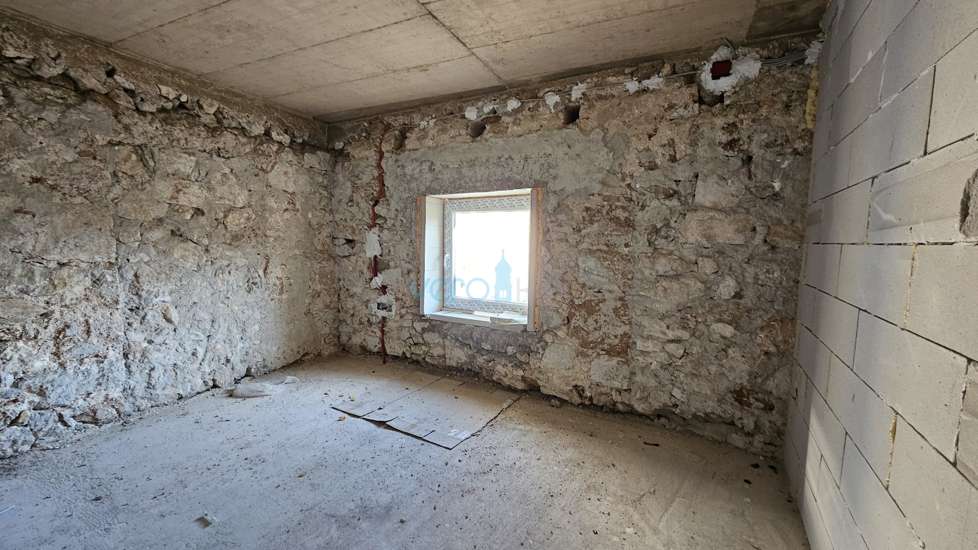 Krk Island, Stara Baška, stone house, detached, 60m to the sea, parking, view, for sale