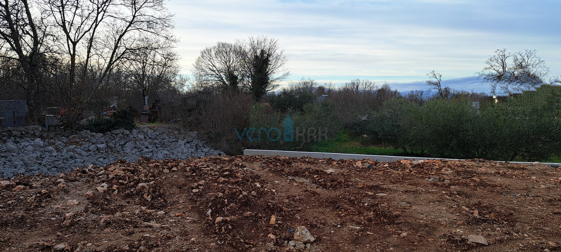 Malinska, okolica, građevinsko zemljište 1304 m2,pogled,prodaja