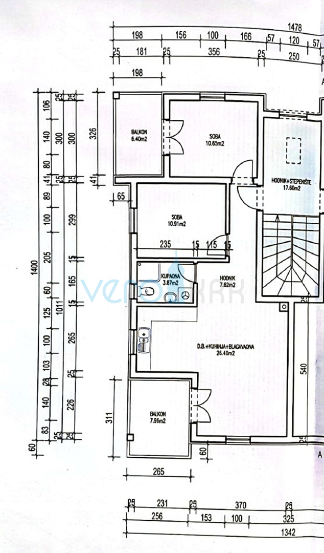Uvala Soline, otok Krk,okolica,dvosoban stan na 2 katu,terasa,novogradnja,prodaja