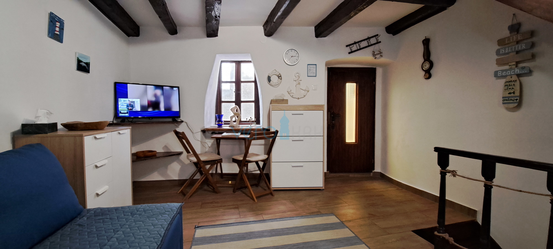 Krk Island, Omišalj, charming terraced house in the old town core, view, for sale