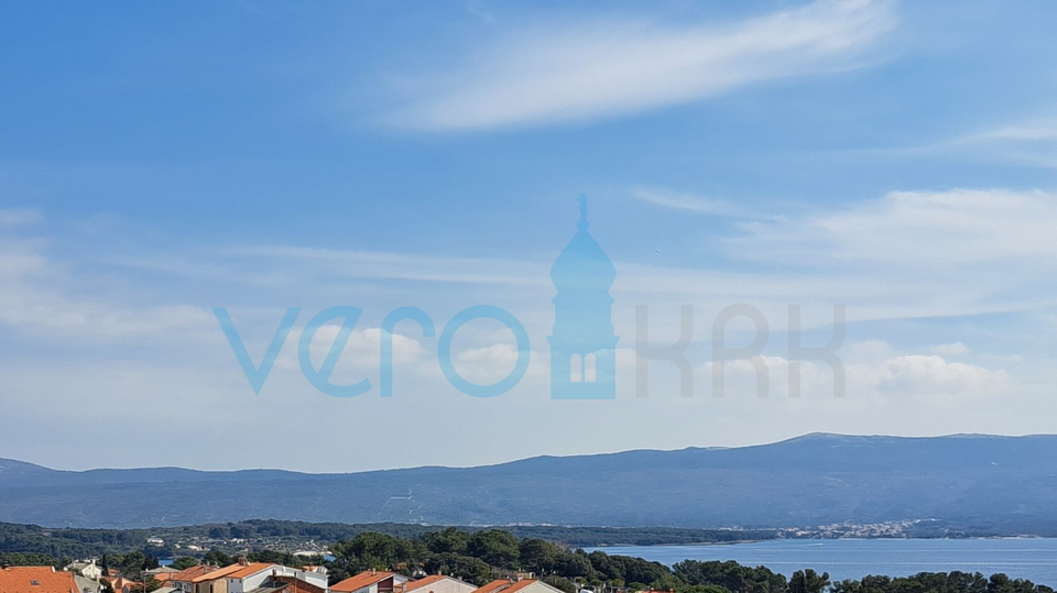 Stadt Krk, moderne Maisonette-Wohnung, Dachpool, Terrasse, Aussicht, Neubau, Verkauf