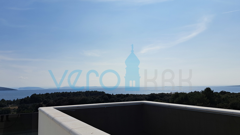 City of Krk, modern duplex apartment, roof pool, terrace, view, new construction, sale