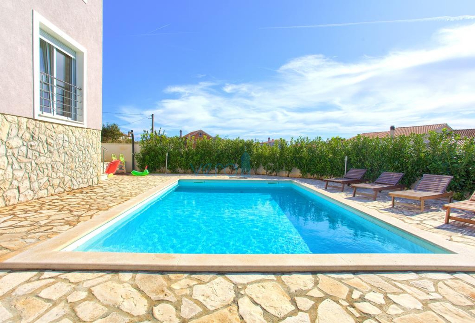 Die Insel Krk, Krk Stadt umgeben, freistehendes Haus mit Pool und Meerblick