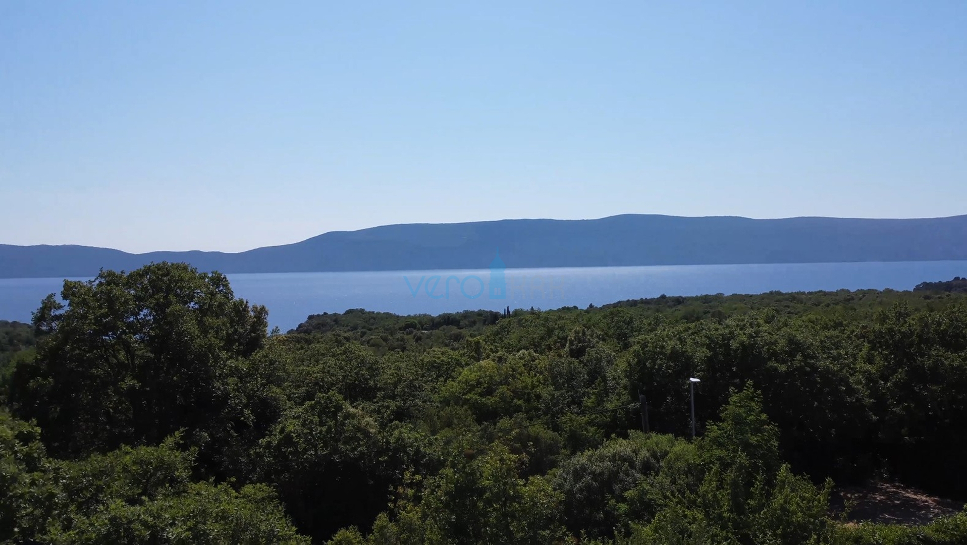 City of Krk, wider area, building land 828m2, building permit, sea view, for sale