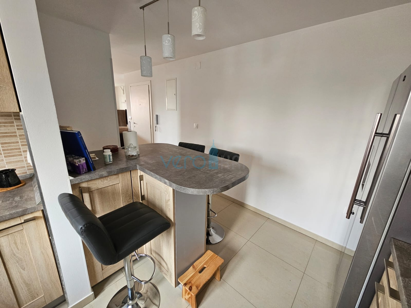 Malinska, near the center, Nice two-story apartment 100 m2 with an open sea view, for sale
