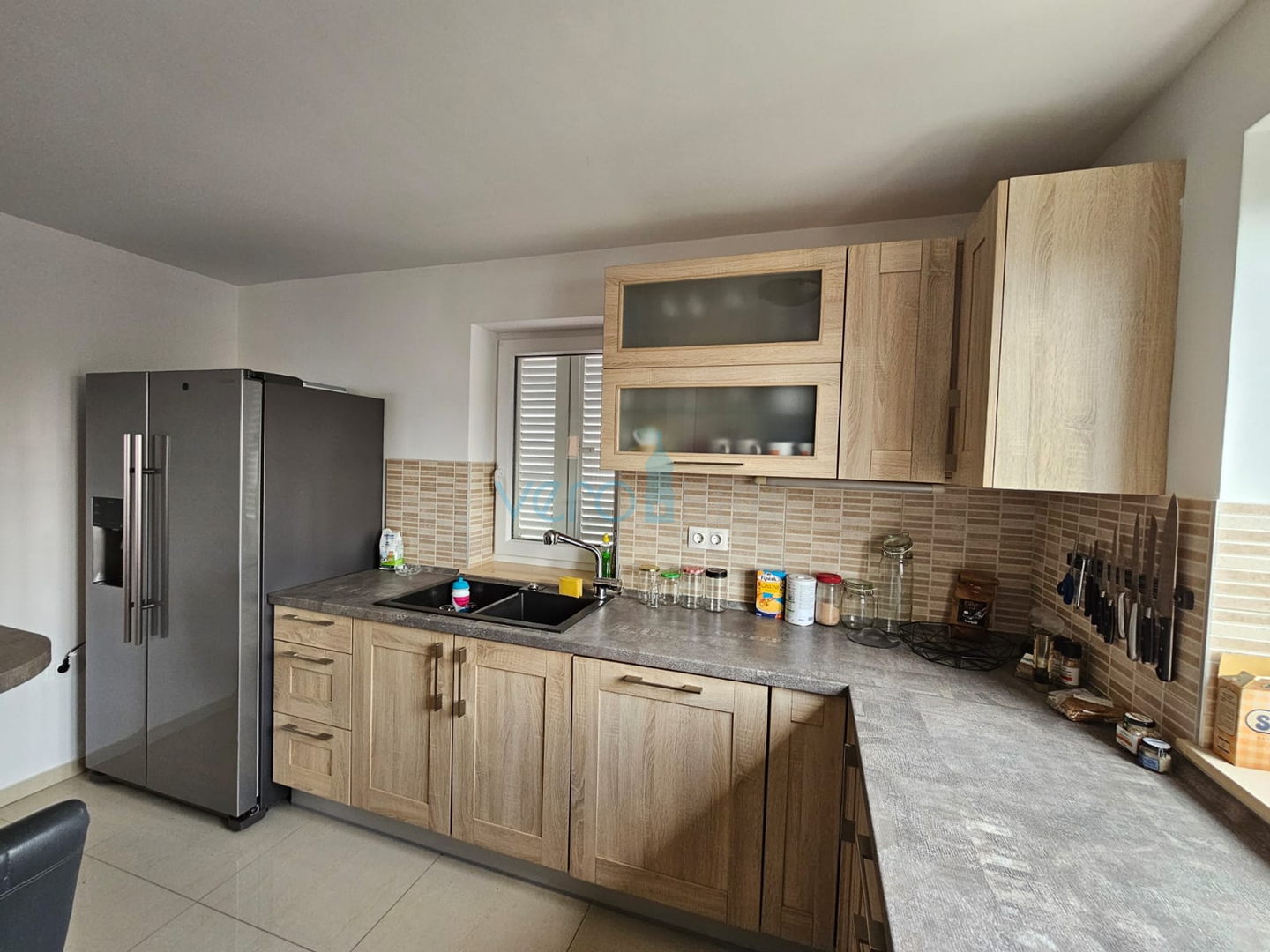 Malinska, near the center, Nice two-story apartment 100 m2 with an open sea view, for sale
