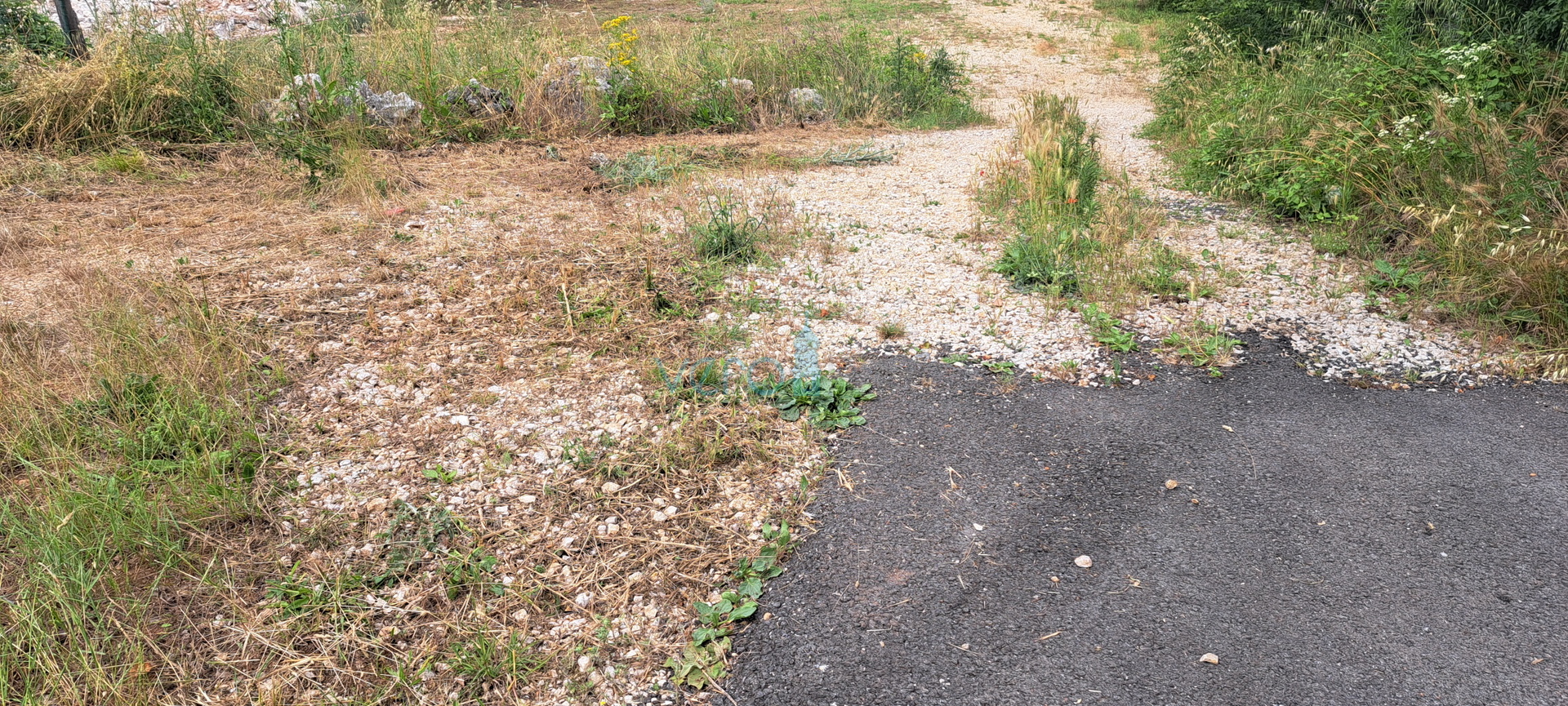 Grad Krk, šira okolica, zemljište 870 m2 sa građevinskom dozvolom, pogled, prodaja