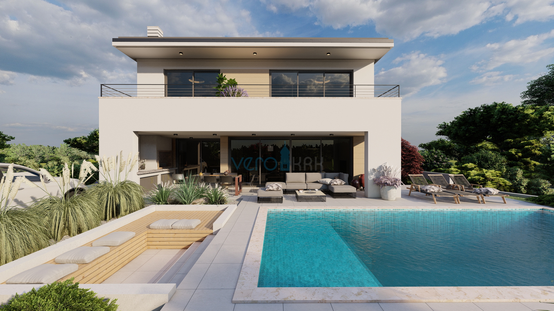 Otok Krk, Malinska okolica, građevinski tereni  622m2 i 540m2 građevinskim dozvolama, prodaja