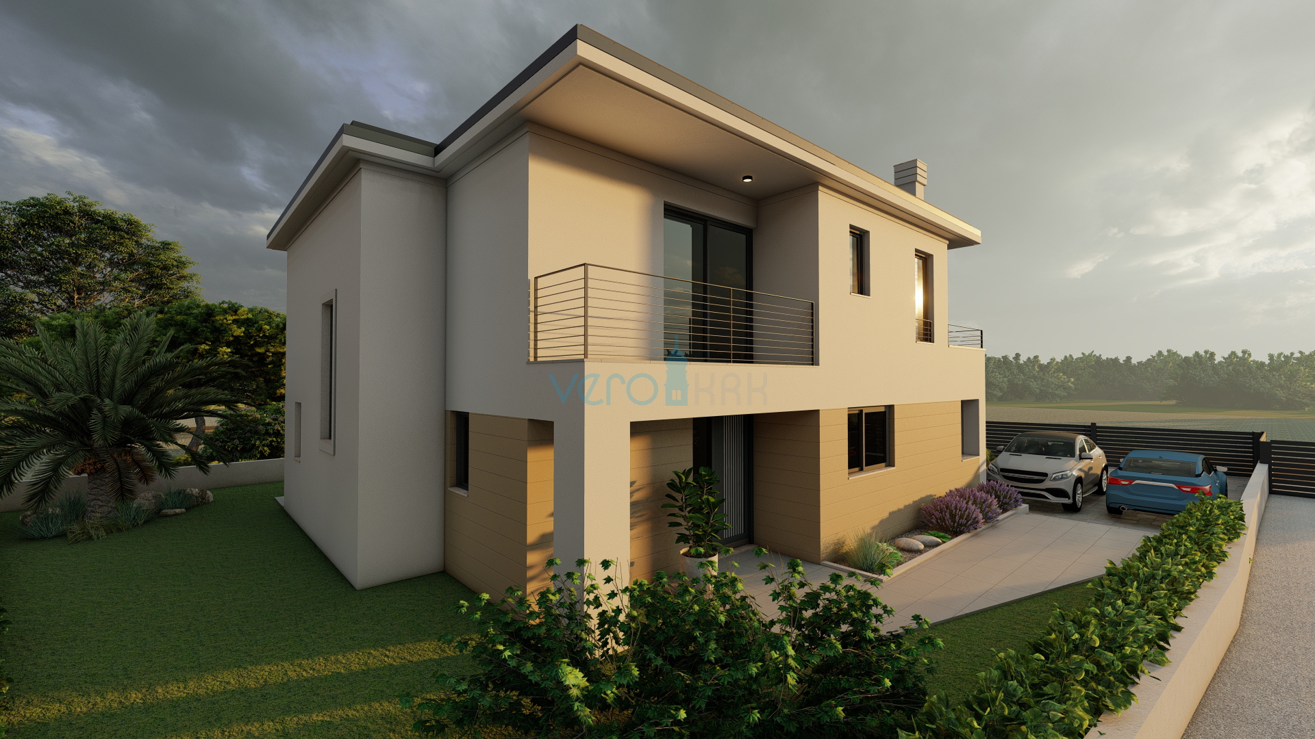 Otok Krk, Malinska okolica, građevinski tereni  622m2 i 540m2 građevinskim dozvolama, prodaja