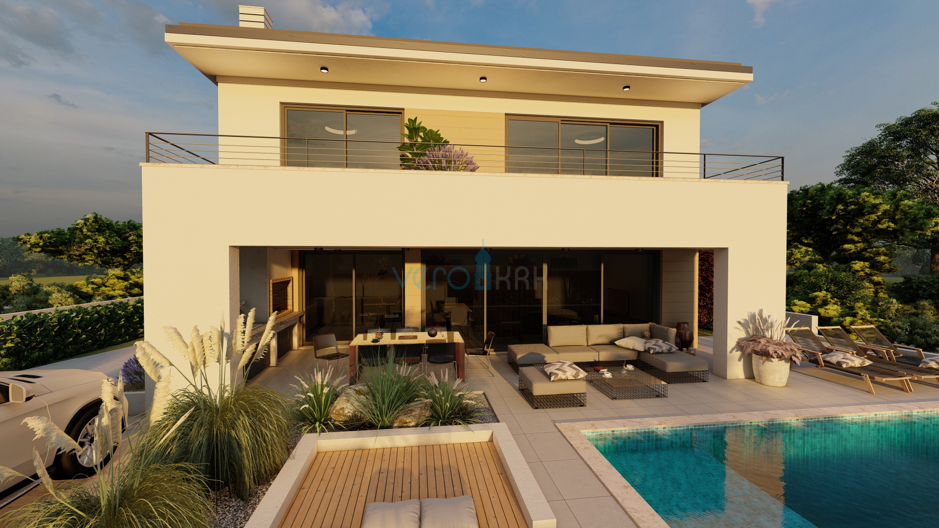 Otok Krk, Malinska okolica, građevinski tereni  622m2 i 540m2 građevinskim dozvolama, prodaja