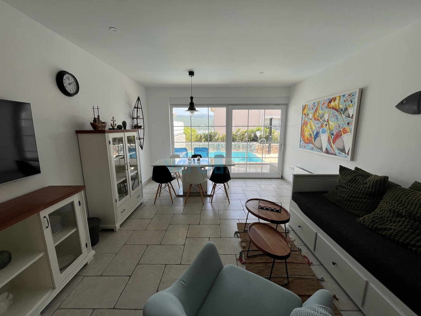 Otok Krk, Grad Krk, okolica, prekrasna ultra moderna villa sa bazenom, terasom i pogledom na more prodaja