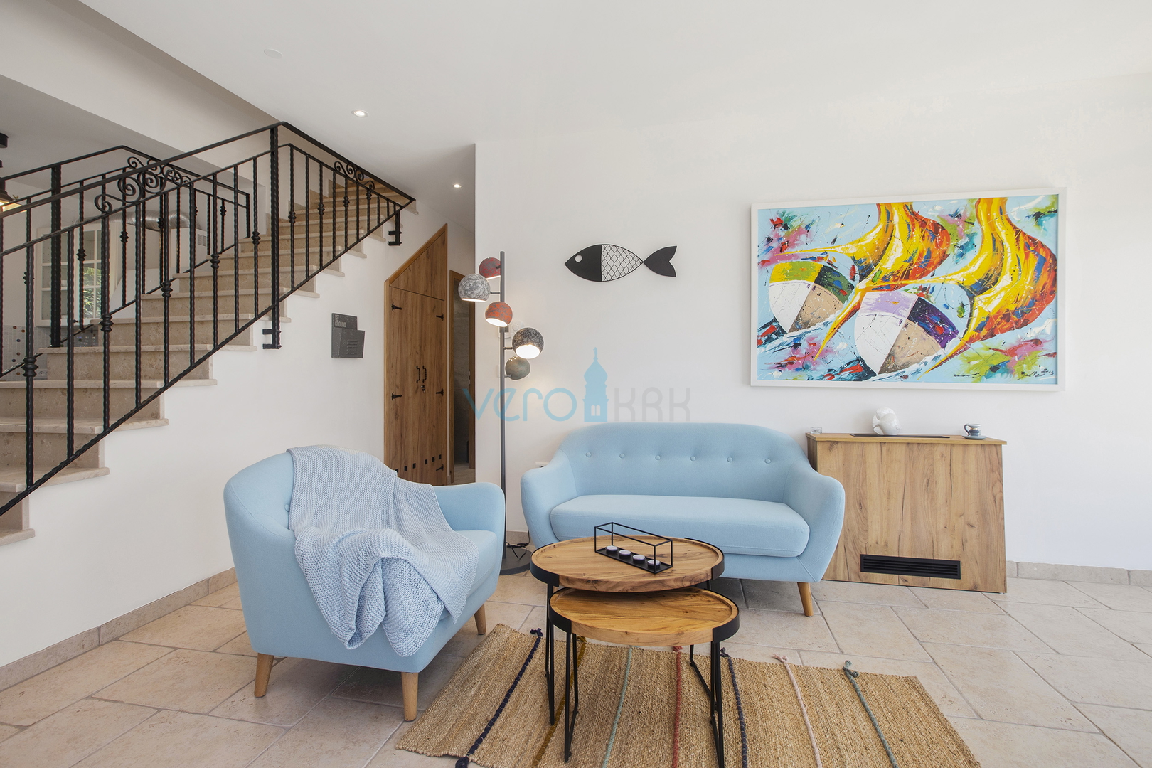 Grad Krk, okolica, veličanstvena villa sa bazenom, pogled na more, prodaja