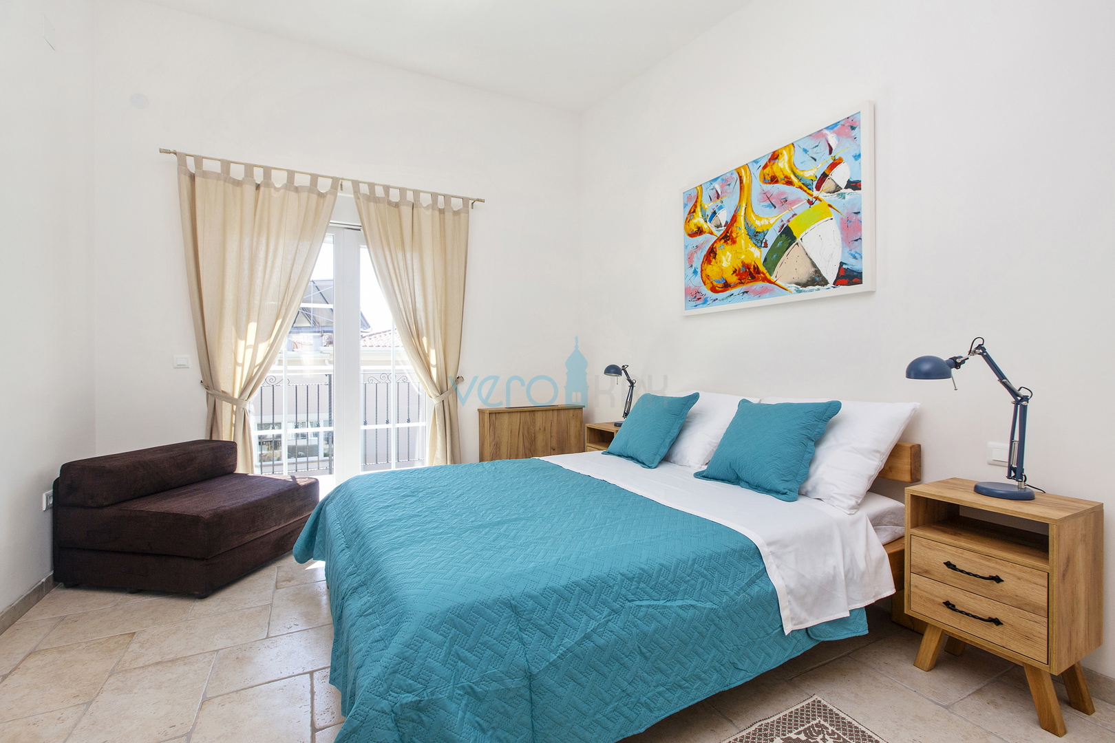 Grad Krk, okolica, veličanstvena villa sa bazenom, pogled na more, prodaja