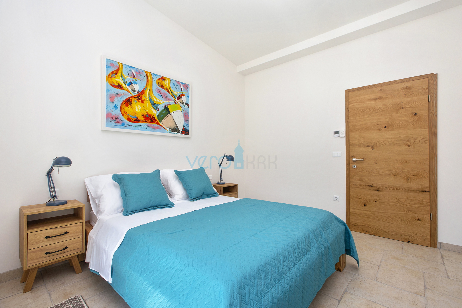 Grad Krk, okolica, veličanstvena villa sa bazenom, pogled na more, prodaja