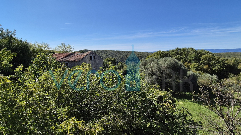 Dobrinj, Insel Krk, freistehendes Steinhaus, Meerblick, Terrasse, Taverne, zu verkaufen