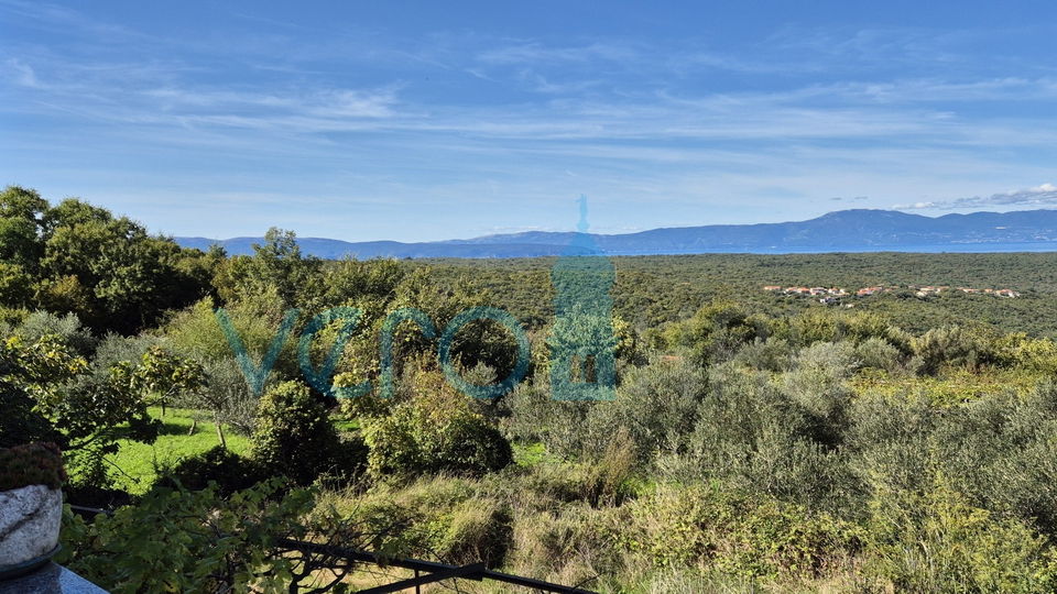 Dobrinj, Insel Krk, freistehendes Steinhaus, Meerblick, Terrasse, Taverne, zu verkaufen