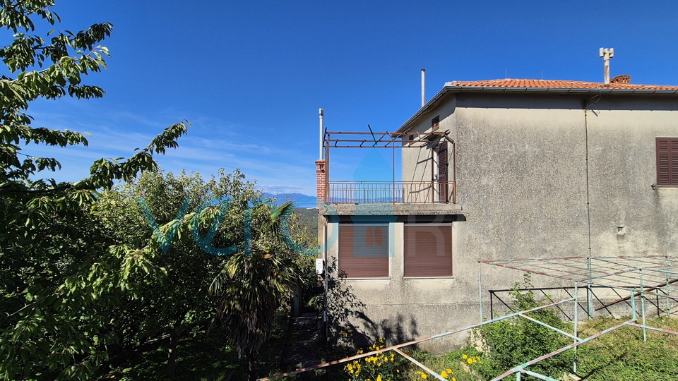 Dobrinj, Insel Krk, freistehendes Steinhaus, Meerblick, Terrasse, Taverne, zu verkaufen