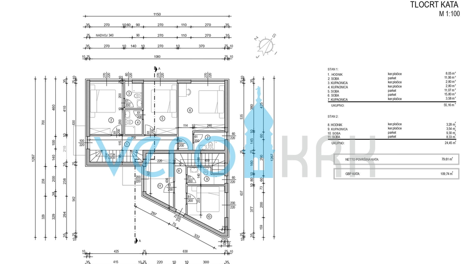 Malinska, center, newly built, semi-detached house with jacuzzi, garden, for sale