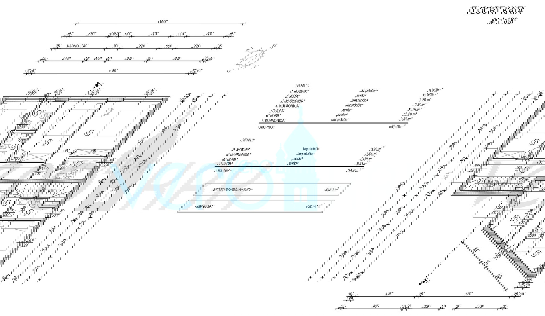 Malinska, centar, novogradnja, dvojna kuća sa bazenom, pogled na more, okućnica, prodaja
