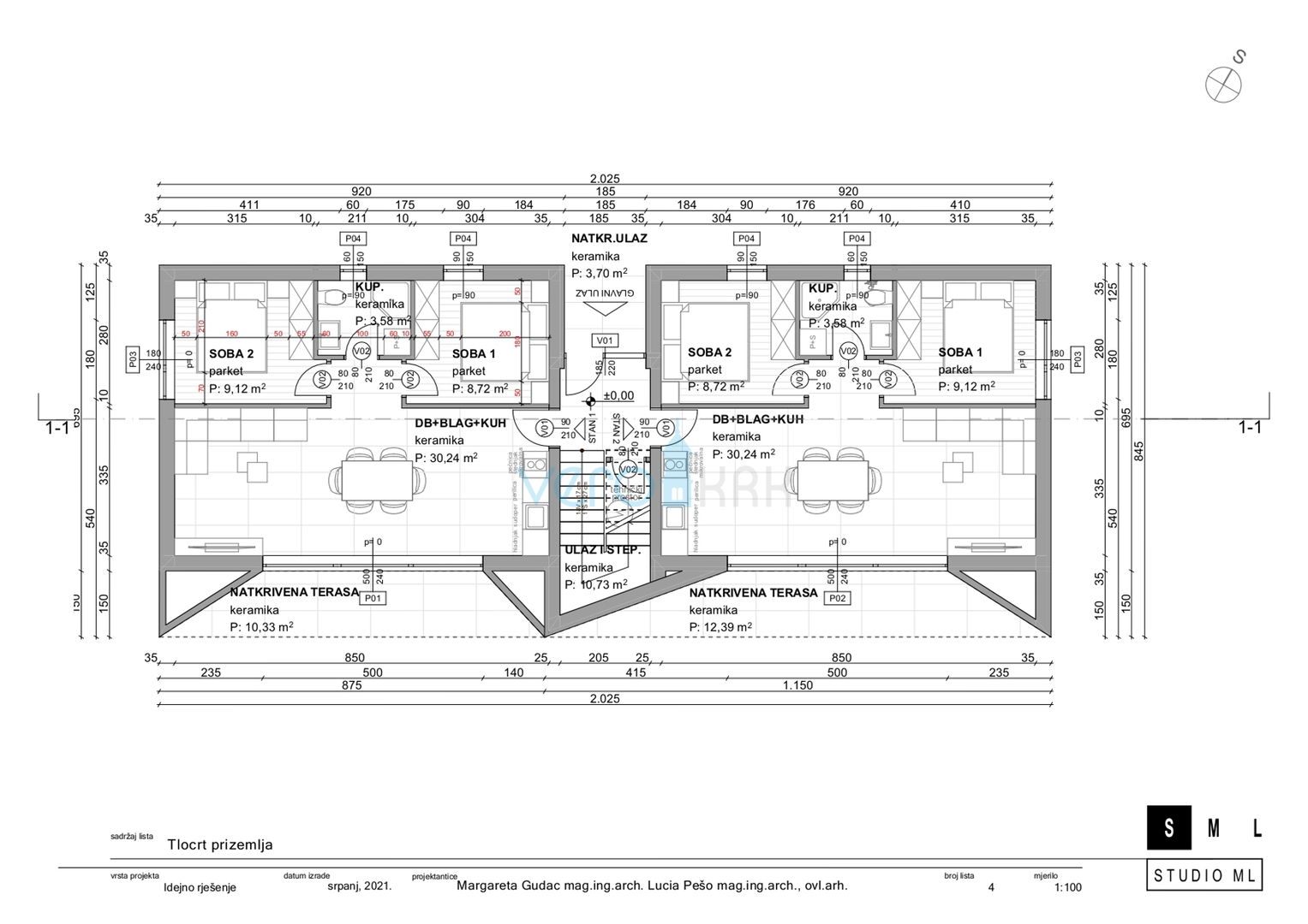 Otok Krk, Baška, okolica, dvosobni stan 65m2, prvi kat,  za prodaju