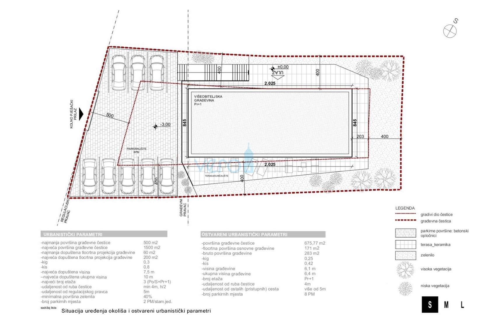 Otok Krk, Baška, okolica, dvosobni stan 60,47m2, prvi kat,  za prodaju