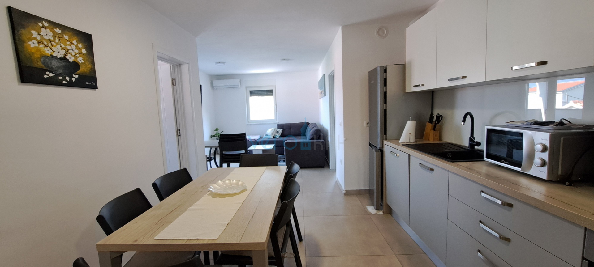 Uvlala Soline, otok Krk, dvosoban stan 62 m2, pogled na more, prodaja