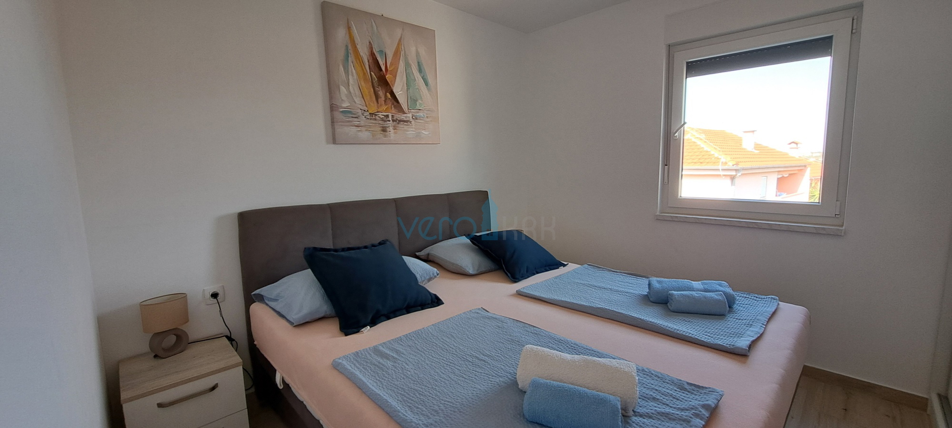 Uvlala Soline, otok Krk, dvosoban stan 62 m2, pogled na more, prodaja